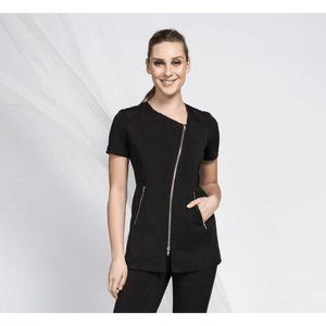 Black Zippered Women's Top
